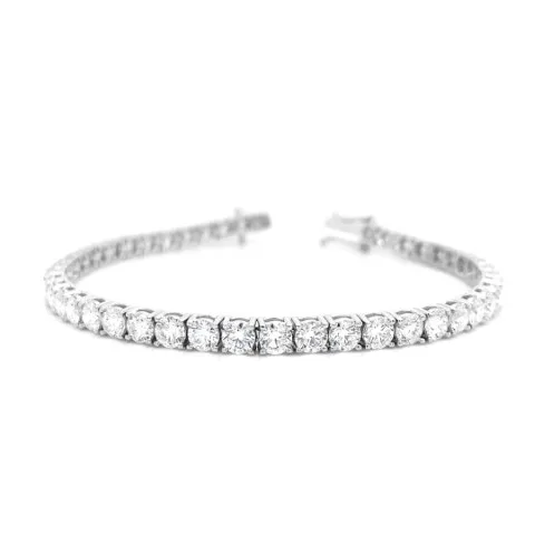 18K White Gold Tennis Bracelet