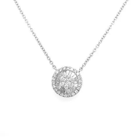 18K White Gold Diamond Necklace