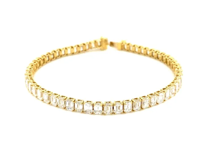 18K Yellow Gold Tennis Bracelet