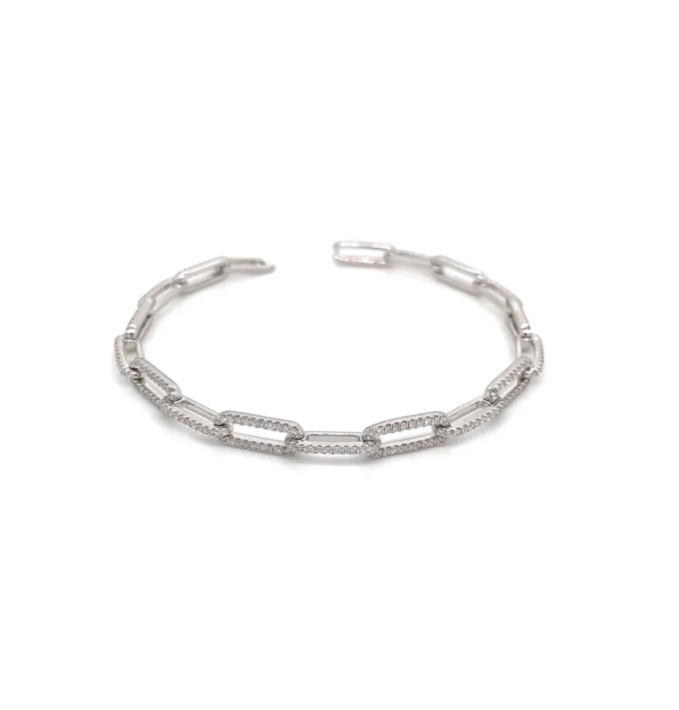 14K White Gold Diamond Bracelet
