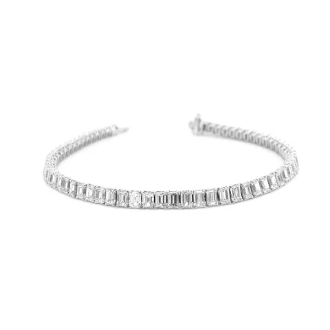 18K White Gold Tennis Bracelet
