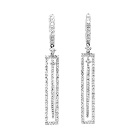 18K White Gold Diamond Earrings