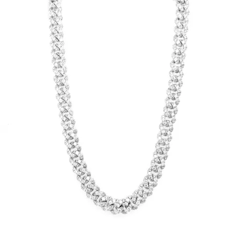 14K White Gold Diamond Necklace