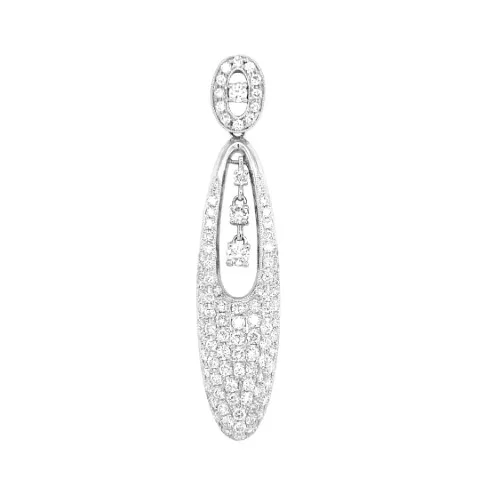 18K White Gold Diamond Pendant