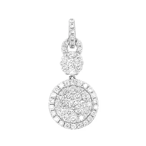 18K White Gold Diamond Pendant