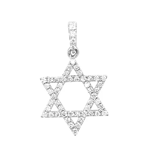 18K White Gold Diamond Pendant