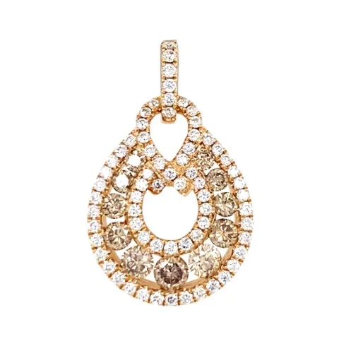 18K Rose Gold Diamond Pendant