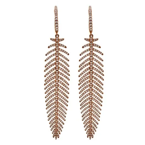 18K Rose Gold Diamond Earrings