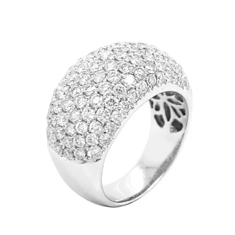 18K White Gold Diamond Band