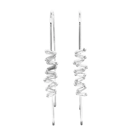 18K White Gold Diamond Earrings