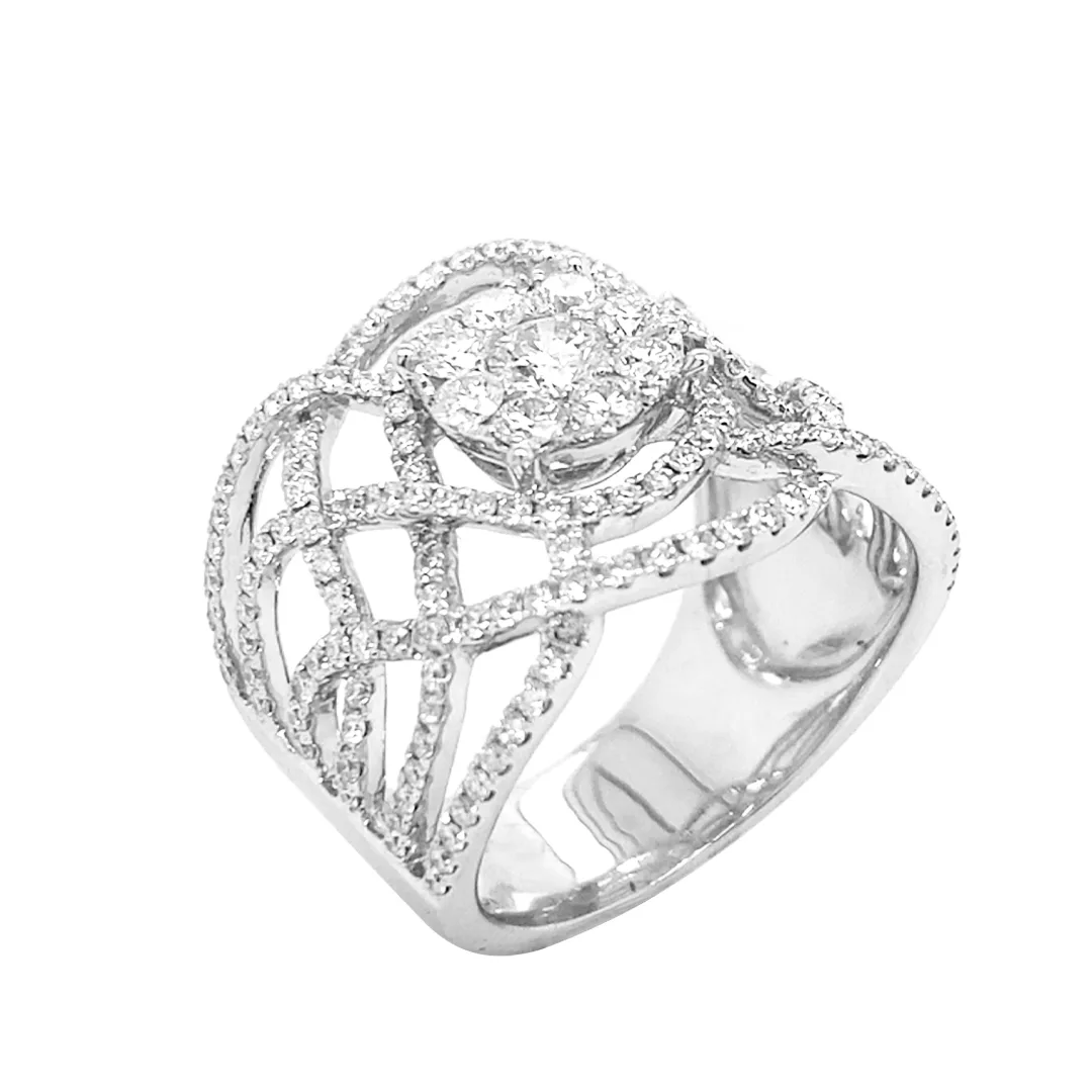 18K White Gold Diamond Ring