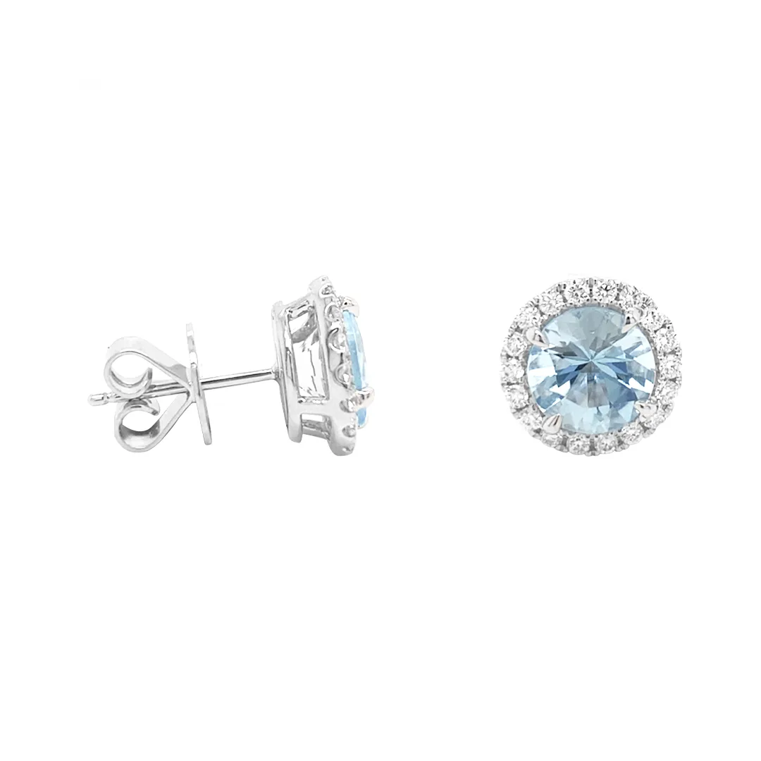 18K White Gold Diamond Earrings