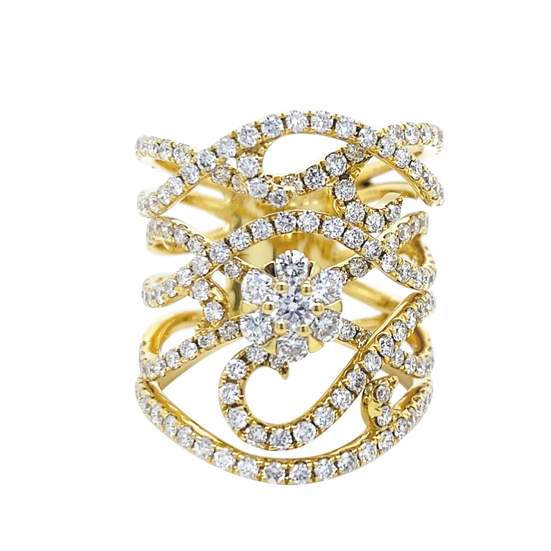 18K Yellow Gold Diamond Band