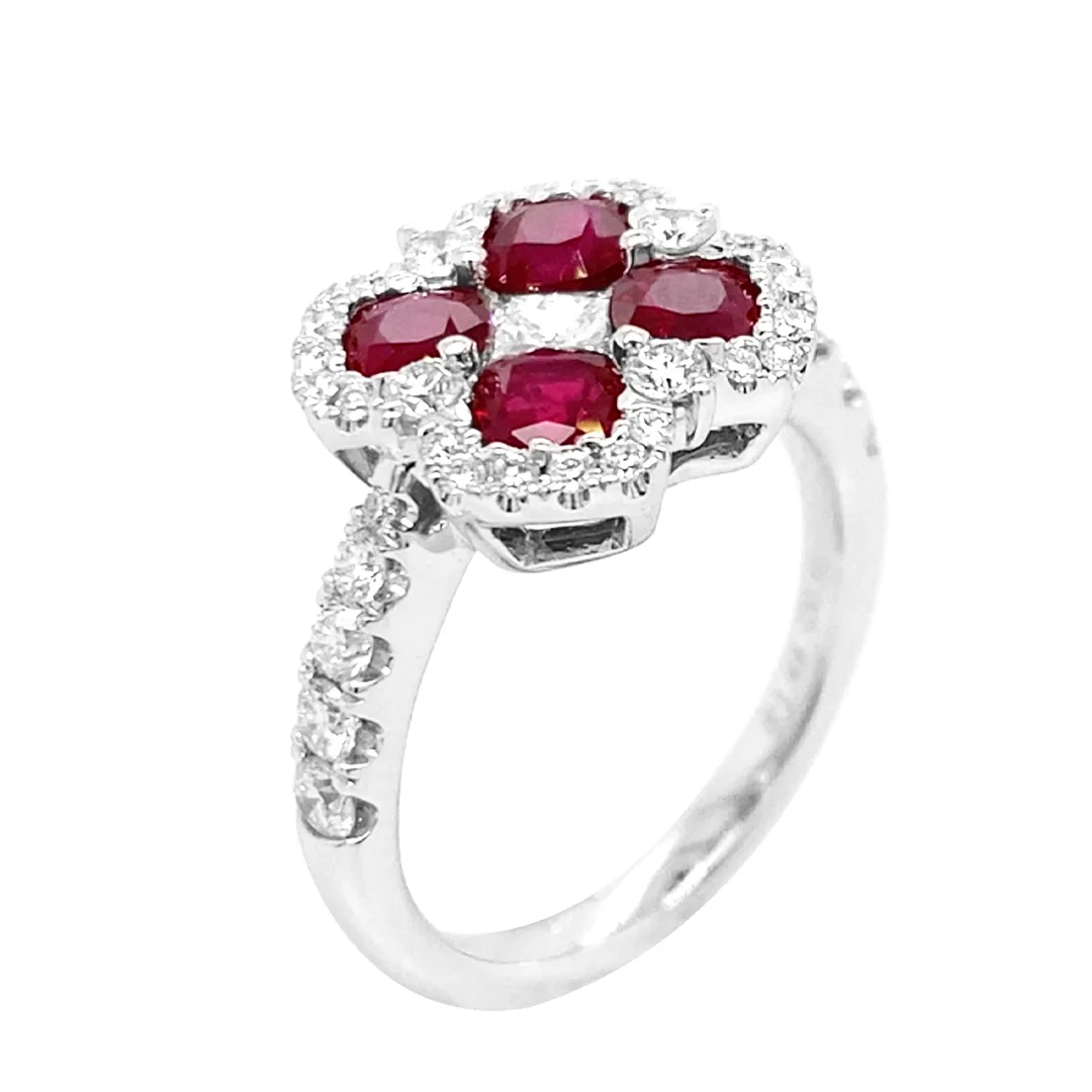 18K White Gold Ruby Ring