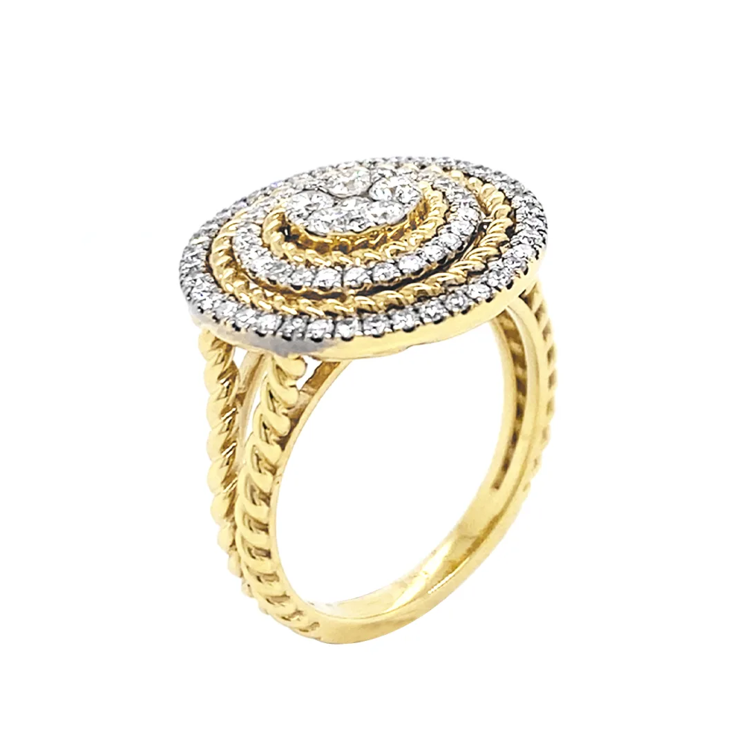 18K Yellow Gold Diamond Ring