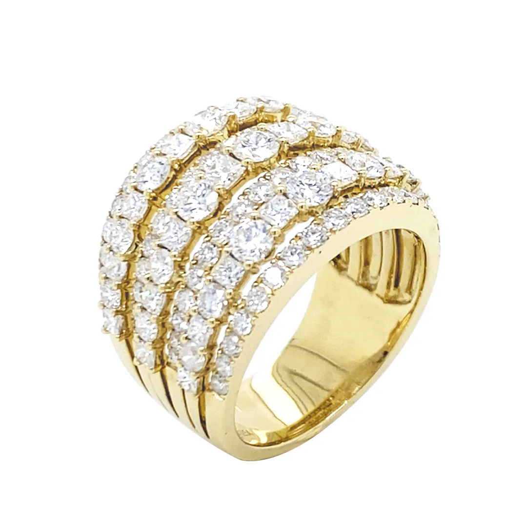 18K Yellow Gold Diamond Band