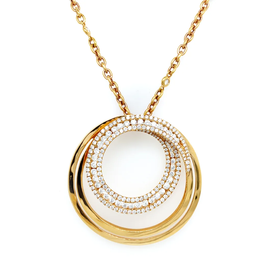 18K Rose Gold Diamond Necklace
