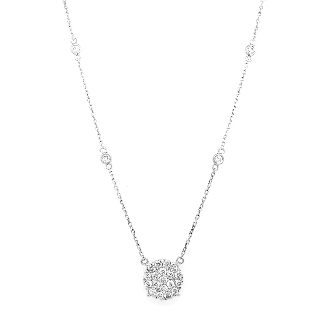 18K White Gold Diamond Necklace