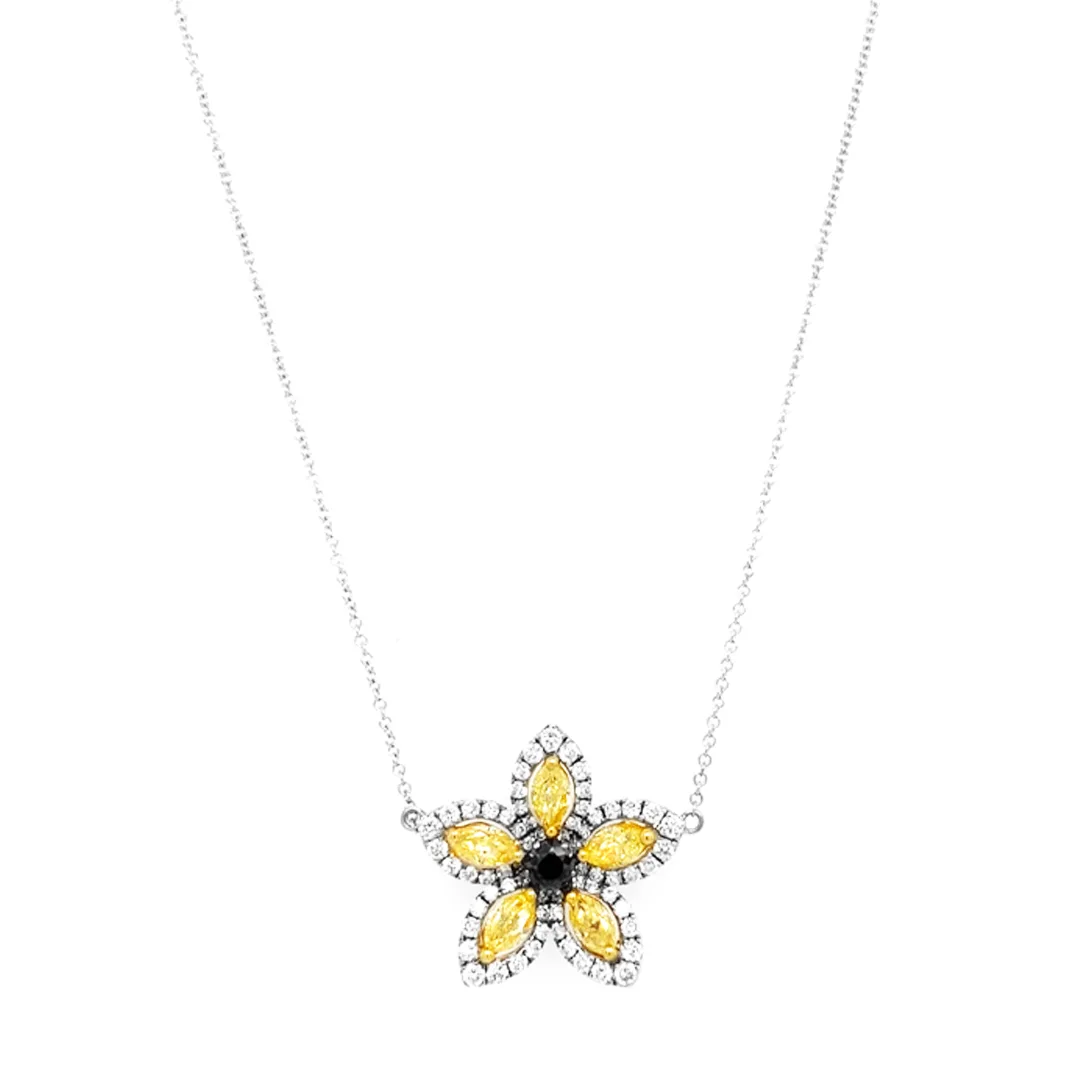 18K Two-Tone Gold Diamond Necklace