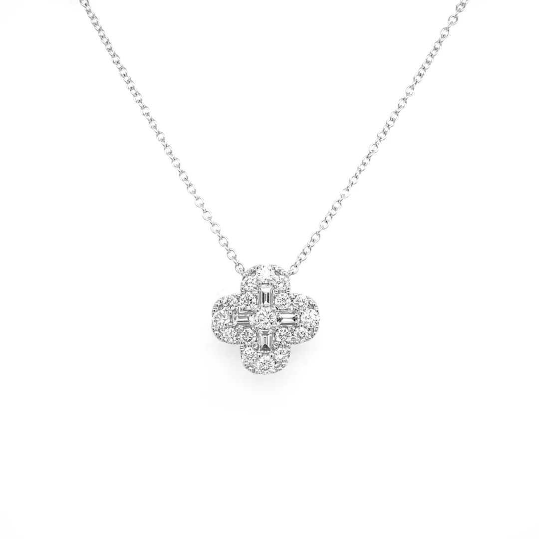 18K White Gold Diamond Necklace