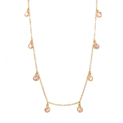 18K Rose Gold Morganite Necklace