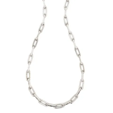 18K White Gold Diamond Necklace