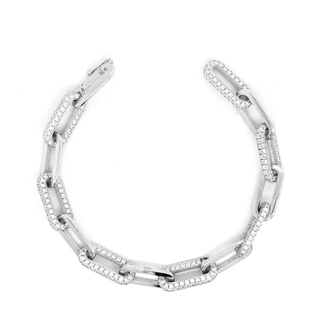 18K White Gold Diamond Bracelet