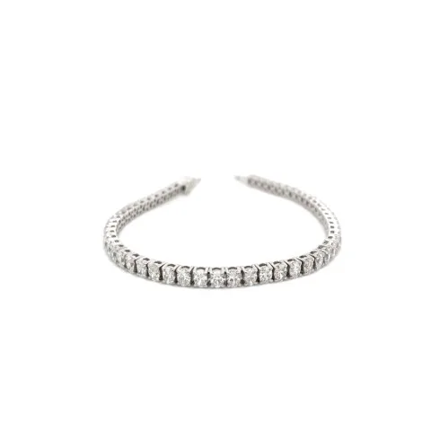 18K White Gold Tennis Bracelet