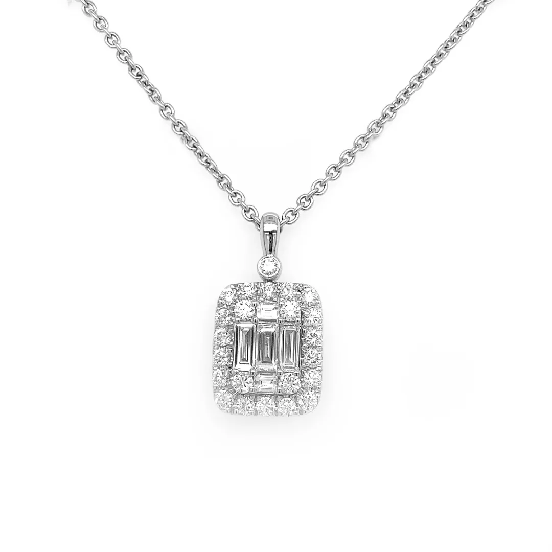 18K White Gold Diamond Necklace