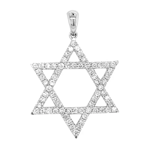 18K White Gold Diamond Pendant
