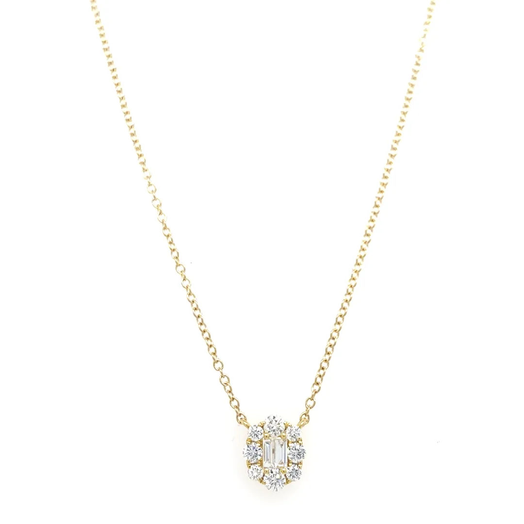 18K Yellow Gold Diamond Necklace