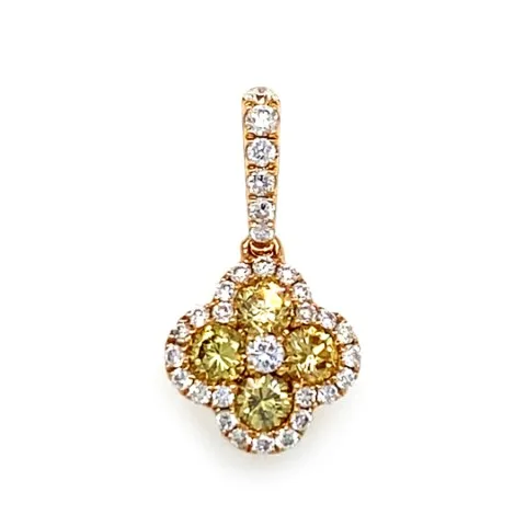 18K Rose Gold Diamond Pendant