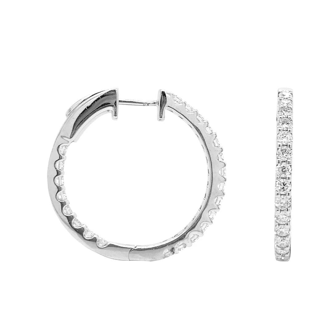 18K White Gold Diamond Earrings