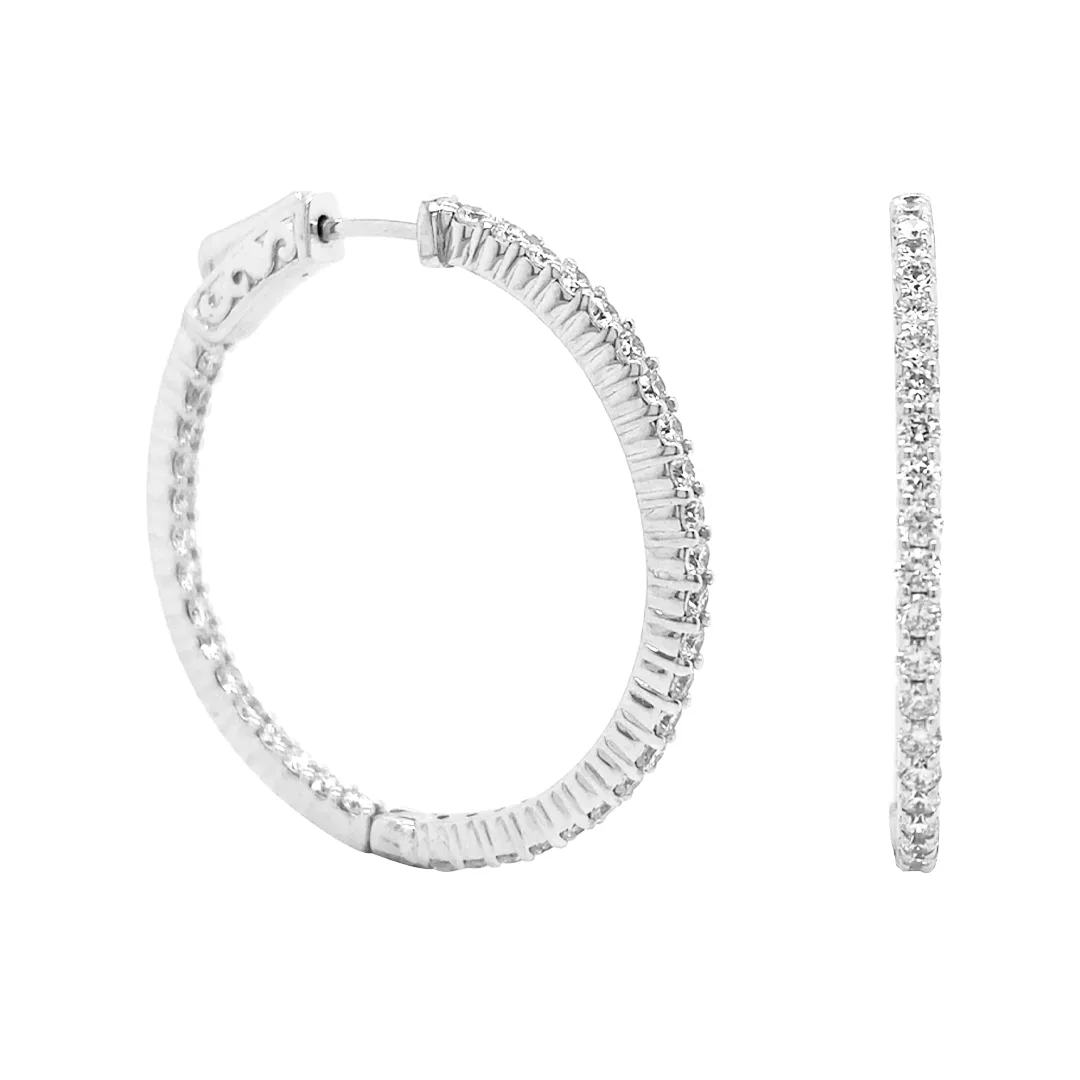 18K White Gold Diamond Earrings