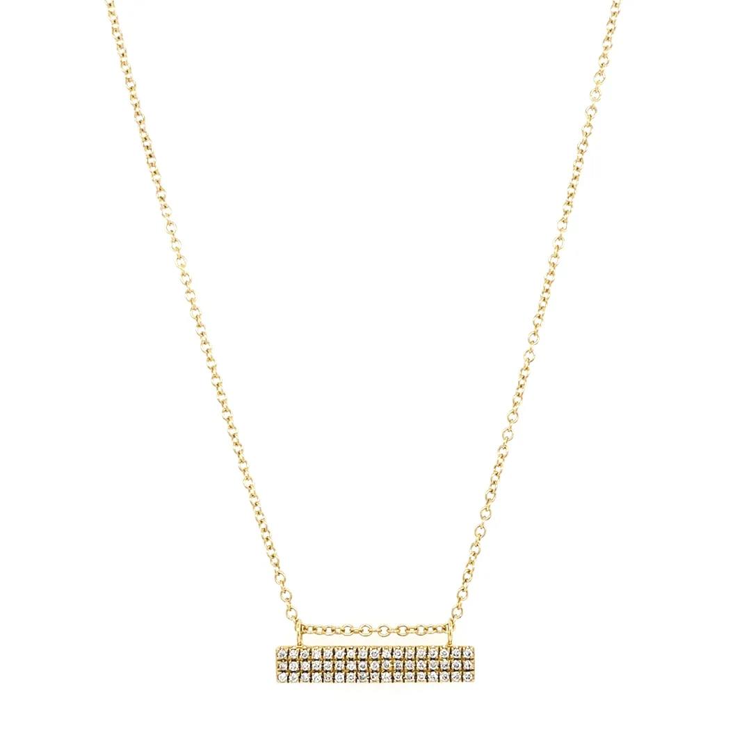 18K Yellow Gold Diamond Necklace