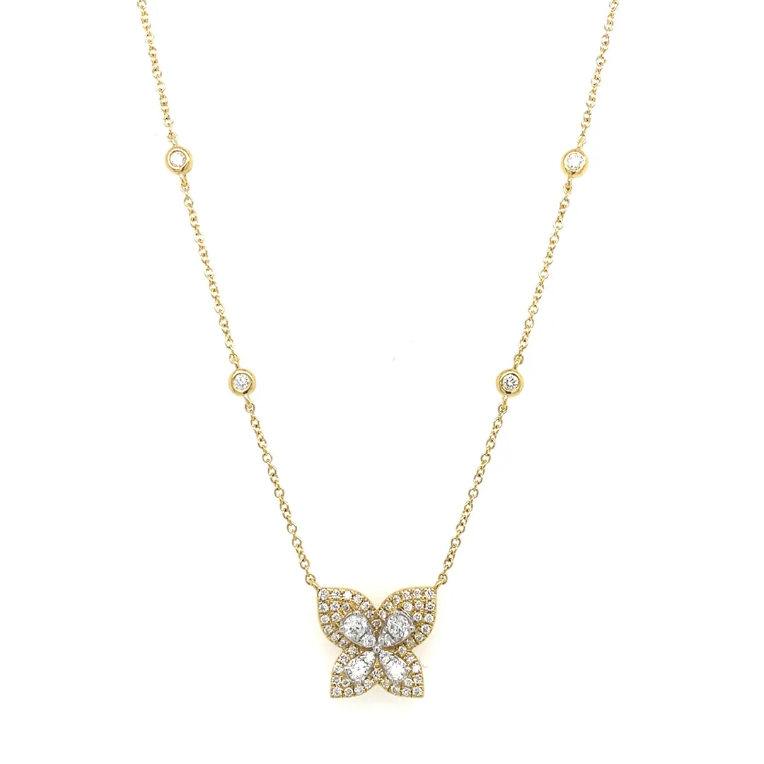 18K Two-Tone Gold Diamond Necklace