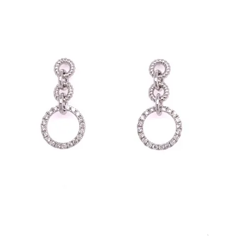 18K White Gold Diamond Earrings