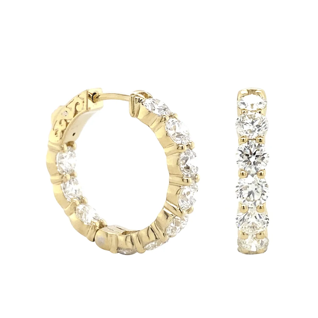 18K Yellow Gold Huggie Earrings