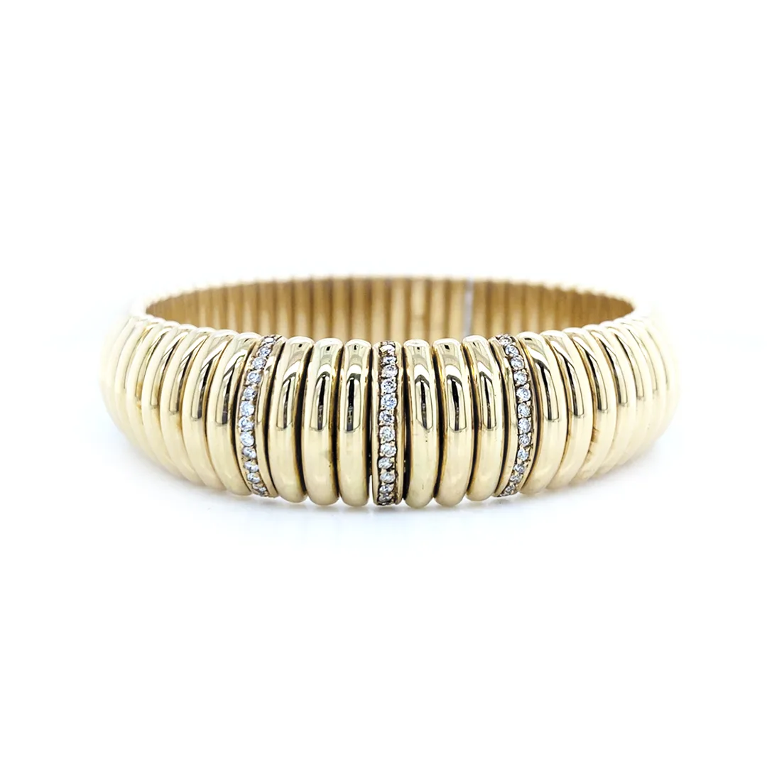 18K Yellow Gold Diamond Bangle
