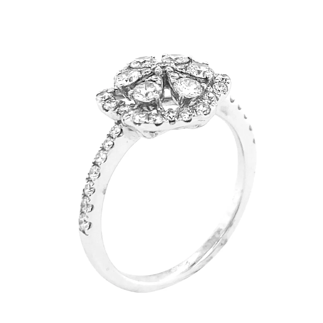 18K White Gold Diamond Ring