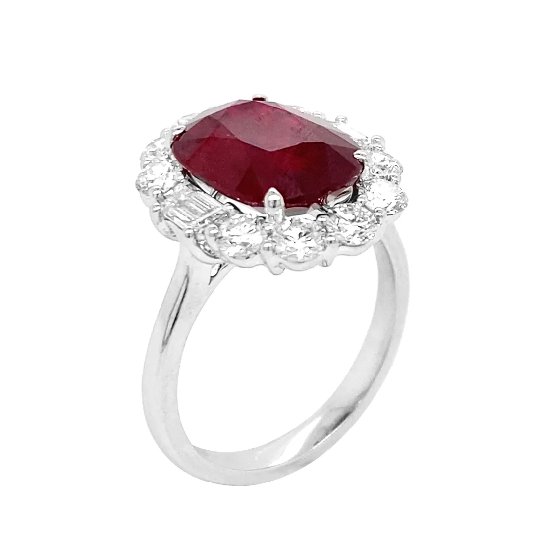 18K White Gold Ruby Ring