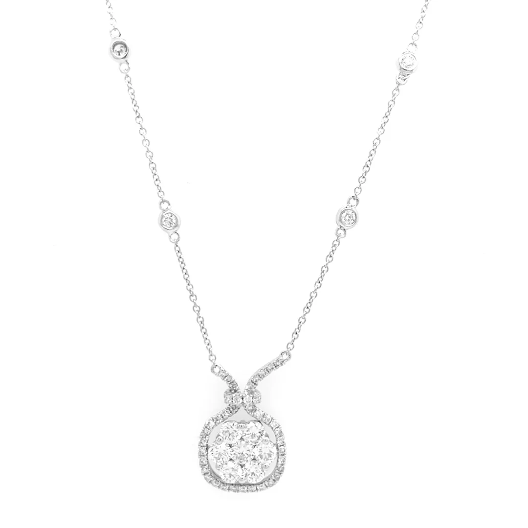 18K White Gold Diamond Necklace