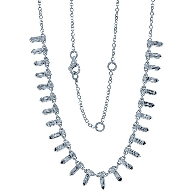 18K White Gold Diamond Necklace