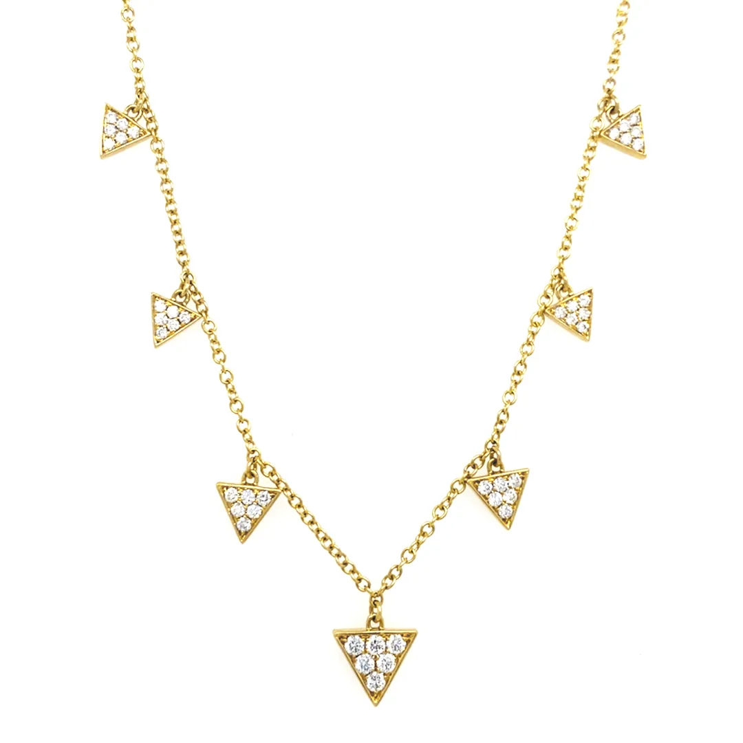 18K Yellow Gold Diamond Necklace