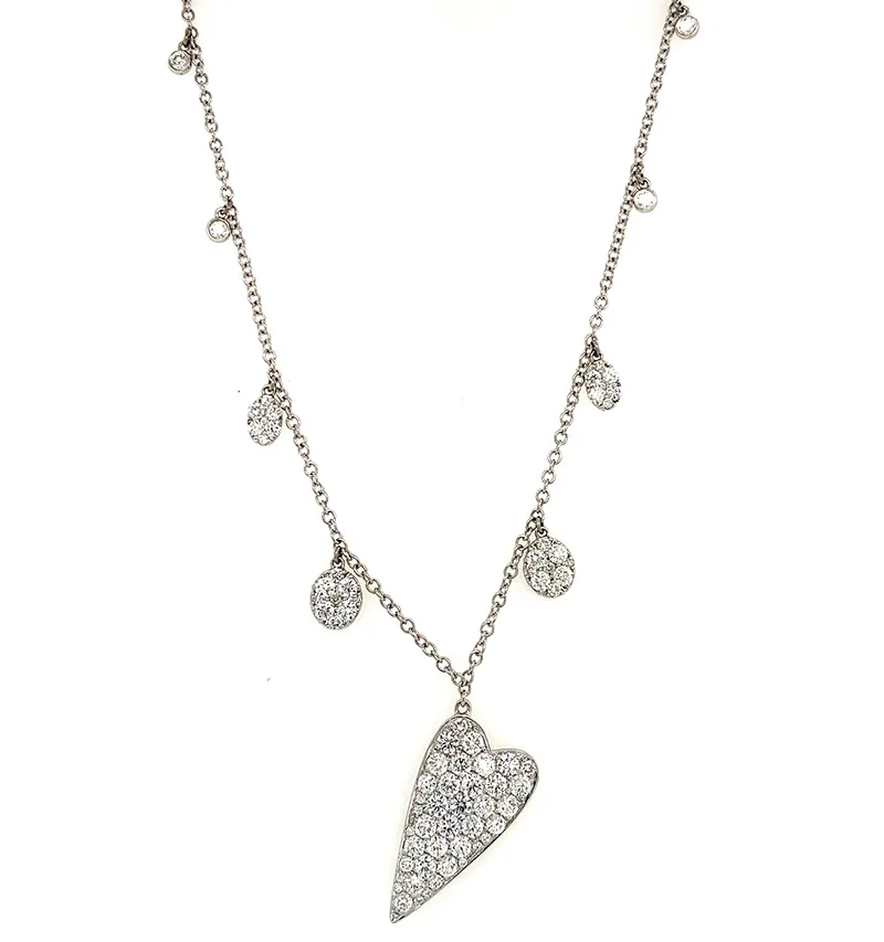 18K White Gold Diamond Necklace