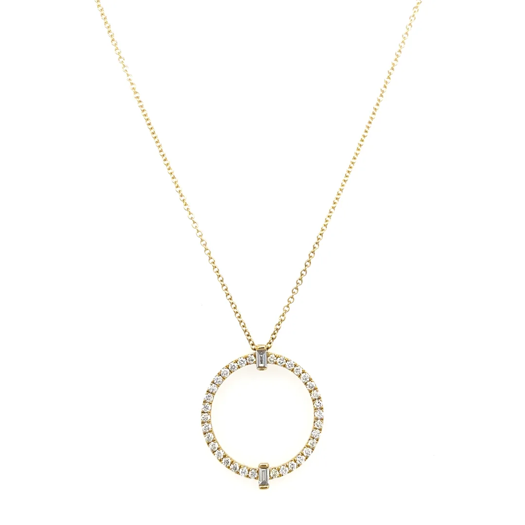 18K Yellow Gold Diamond Necklace