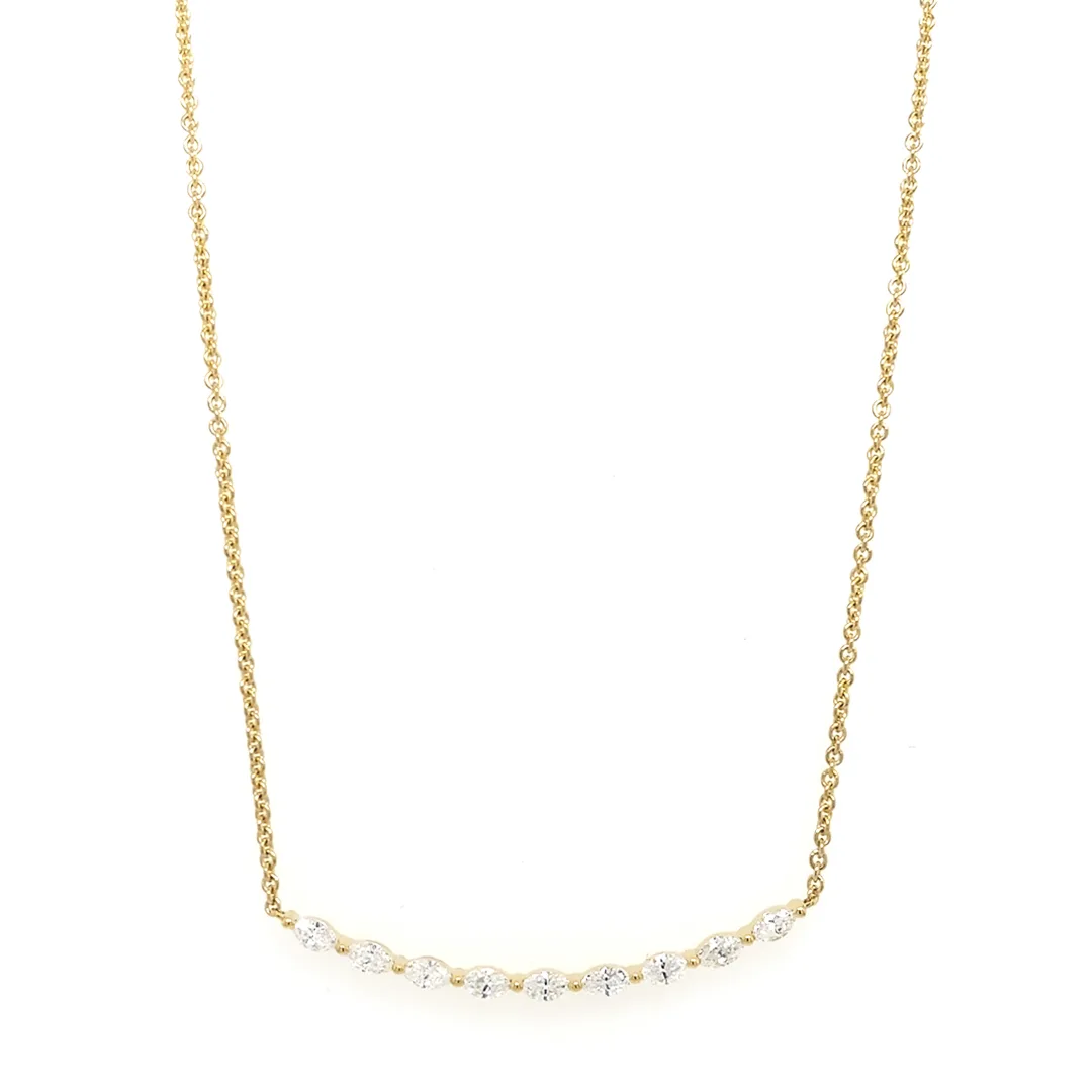 18K Yellow Gold Diamond Necklace