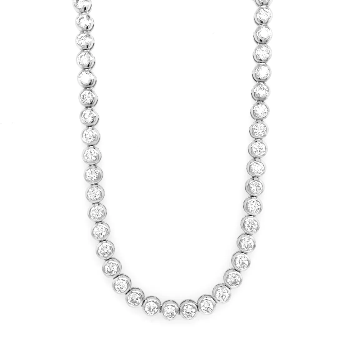 18K White Gold Diamond Necklace