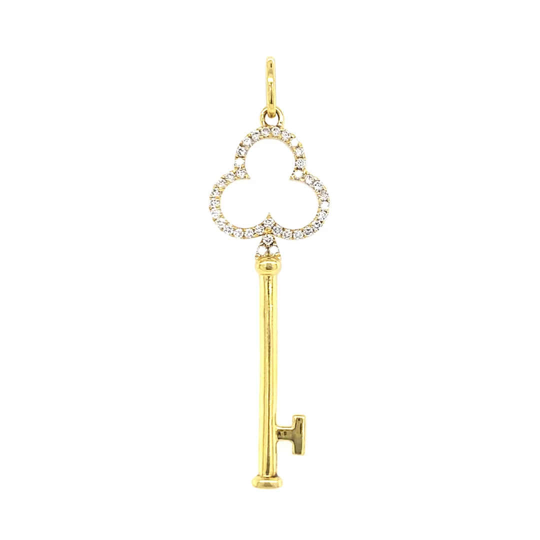 18K Yellow Gold Diamond Pendant