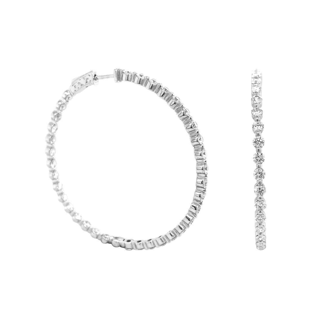 18K White Gold Diamond Earrings
